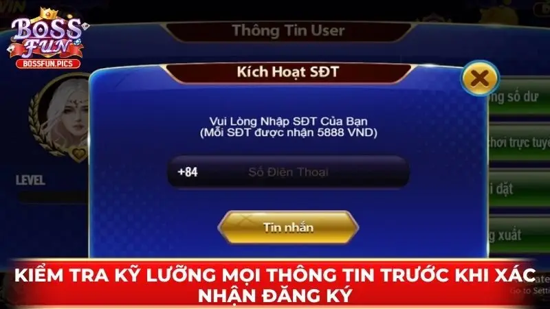 Kiểm tra kỹ lưỡng mọi thông tin trước khi xác nhận đăng ký