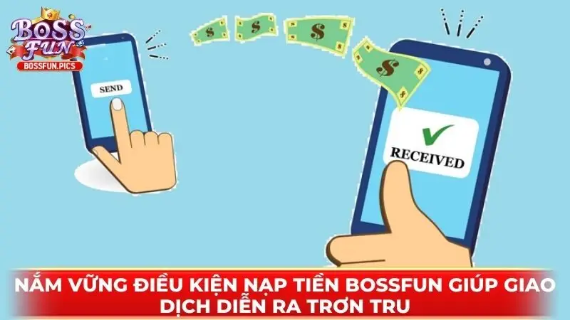 Nắm vững điều kiện nạp tiền Bossfun giúp giao dịch diễn ra trơn tru