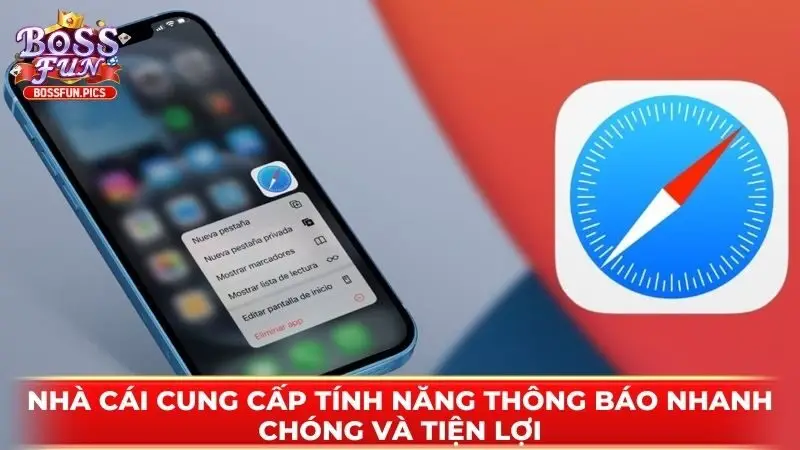 Nhà cái cung cấp tính năng thông báo nhanh chóng và tiện lợi