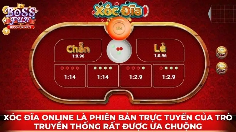 Xóc đĩa online là phiên bản trực tuyến của trò truyền thống rất được ưa chuộng